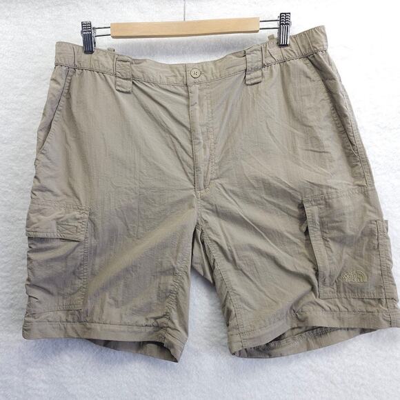 The North Face Mens Nylon Cargo Shorts Elastic Tie Waistband XL Long - Picture 1 of 16